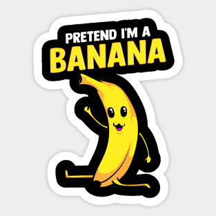 Pretend I'm A Banana Gymnastics Pun Sticker